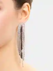 Серьги женские длинные со стразами