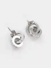 Серебряный сережки, женские серьги, трендовые серьги кольца, серьги в стиле булгари, стиль картье