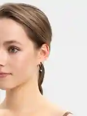 Серебряный серьги кольца с подвеской "Игральный кубик", серьги женские, мужские, сталь, 1 штука