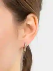 Серебряный серьги унисекс, 2 шт