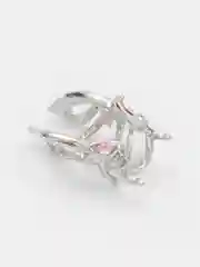 Серьга-каффа "Бабочка", со стразами, серьга обманка