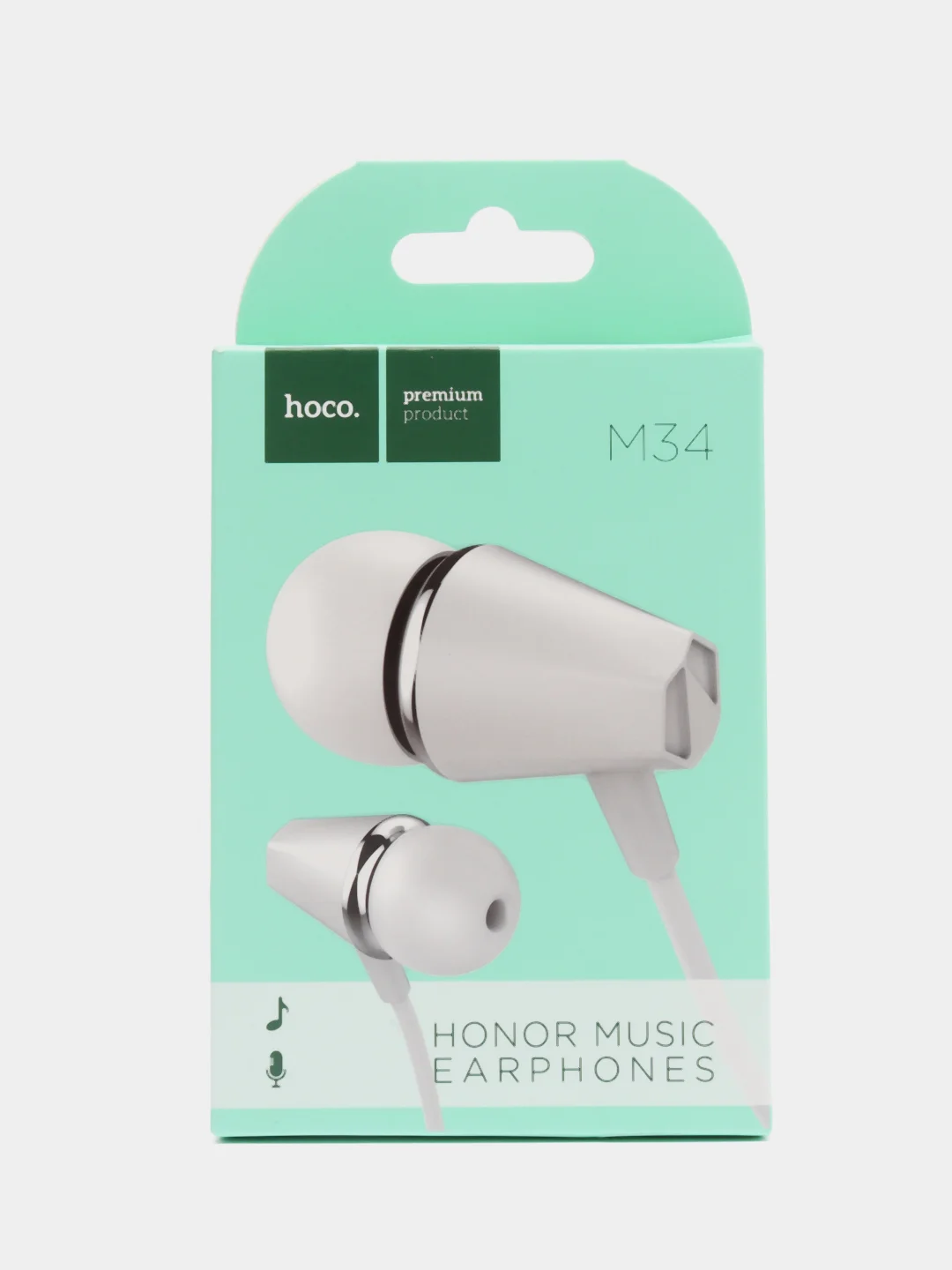 Белый наушники с микрофоном Hoco M34