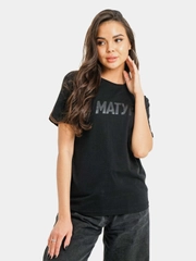 Футболка черная Seletstore с татарским принтом "Матур.", унисекс, подарок на новый год