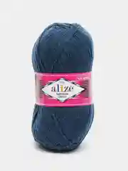 Синий меланж пряжа носочная Alize Superwash Comfort Socks, 75% шерсть 25% полиамид, 100 г, 420 м
