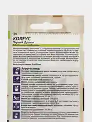 Колеус Черный Дракон (семена,цветы)