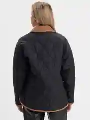 Черный куртка-рубашка oversize стеганная, женская, осенняя