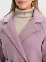 Вишнёвый пальто женское, оверсайз