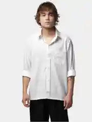 TrendD / Рубашка базовая Unisex прямая c длинным рукавом
