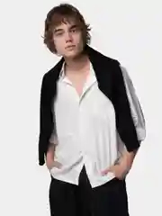 TrendD / Рубашка базовая Unisex прямая c длинным рукавом