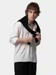 TrendD / Рубашка базовая Unisex прямая c длинным рукавом