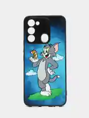 Синий чехол с рисунком на Tecno Spark 8C и Tecno Go 2022 (Текно Спарк 8С и Текно Го 2022)