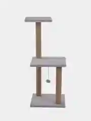 Кремовый когтеточка для кошек, джутовая, игровой комплекс с игрушкой, 40 х 40 х 100 см