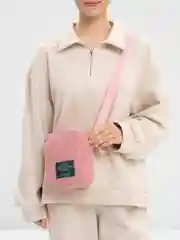 Белый сумка унисекс через плечо, из вельвета