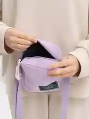 Фиолетовый сумка унисекс через плечо, из вельвета