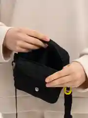 Черный сумка через плечо, унисекс