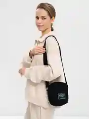 Черный сумка унисекс через плечо, из вельвета