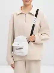 Белый сумка через плечо, унисекс