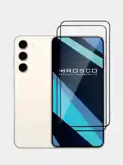 Прозрачный 1-2 шт стекло для Samsung Galaxy S23+, S22+ защитное ROSCO прозрачное, олеофобное покрытие