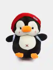 Красный мягкая игрушка Пингвин в шапке, 22 см