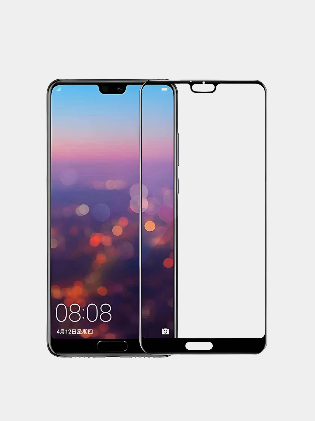 Черный honor 10 / Huawei P20, Хонор 10 / Хуавей П20 Защитное стекло 9D