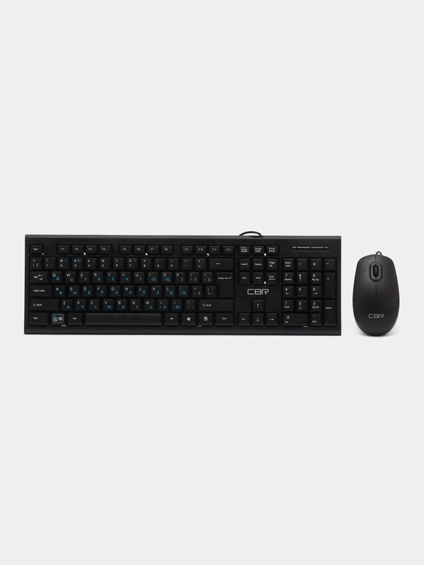Офисный набор CBR KB SET 711 Carbon: клавиатура и компьютерная мышь
