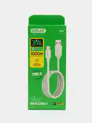 Кабель зарядный Gerlax D1T, 1 м, Type-C, 3А, USB 3.0