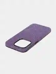 Фиолетовый чехол на Apple iPhone 15 Pro блестящий ROSCO пластиковый с силиконом стразами кристаллами