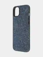 Синий чехол на Apple iPhone 15 Plus блестящий ROSCO пластиковый с силиконом стразами кристаллами