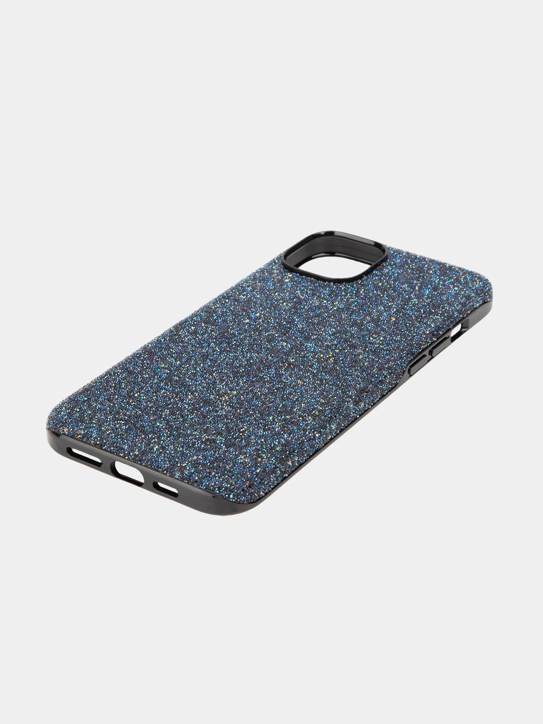 Синий чехол на Apple iPhone 15 Plus блестящий ROSCO пластиковый с силиконом стразами кристаллами
