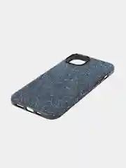 Синий чехол на Apple iPhone 15 Plus блестящий ROSCO пластиковый с силиконом стразами кристаллами