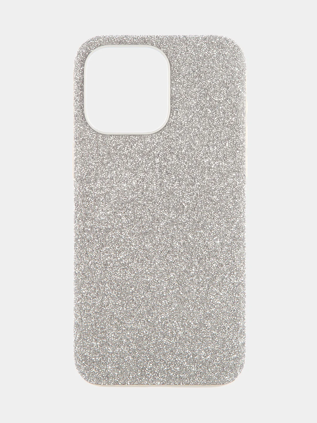 Серебряный чехол для iPhone 15 14 13 Pro Max Plus блестящий BROSCORP, пластиковый, с силиконом