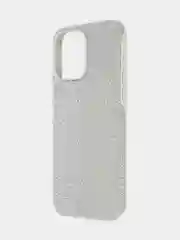Серебряный чехол для iPhone 15 14 13 Pro Max Plus блестящий BROSCORP, пластиковый, с силиконом