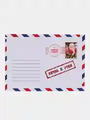 Салатовый новогодняя открытка, А6, с подписью