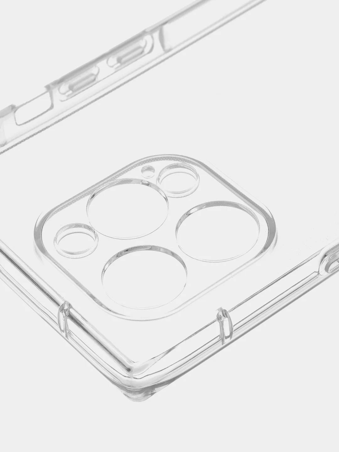 Прозрачный чехол для Apple iPhone 15, 15 Plus, 15 Pro, 15 Pro Max силиконовый КАРТОФАН прямоугольный
