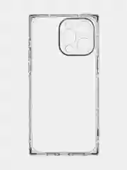 Прозрачный чехол для Apple iPhone 15, 15 Plus, 15 Pro, 15 Pro Max силиконовый КАРТОФАН прямоугольный