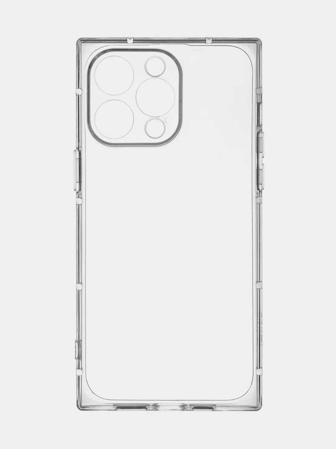Прозрачный чехол для Apple iPhone 15, 15 Plus, 15 Pro, 15 Pro Max силиконовый КАРТОФАН прямоугольный