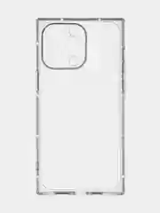 Прозрачный чехол для Apple iPhone 15, 15 Plus, 15 Pro, 15 Pro Max силиконовый КАРТОФАН прямоугольный