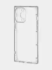 Прозрачный чехол для Apple iPhone 15, 15 Plus, 15 Pro, 15 Pro Max силиконовый КАРТОФАН прямоугольный