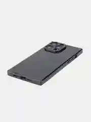 Черный чехол для Apple iPhone 15, 15 Plus, 15 Pro, 15 Pro Max силиконовый КАРТОФАН прямоугольный