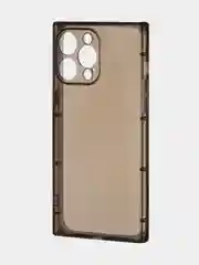 Черный чехол для Apple iPhone 15, 15 Plus, 15 Pro, 15 Pro Max силиконовый КАРТОФАН прямоугольный