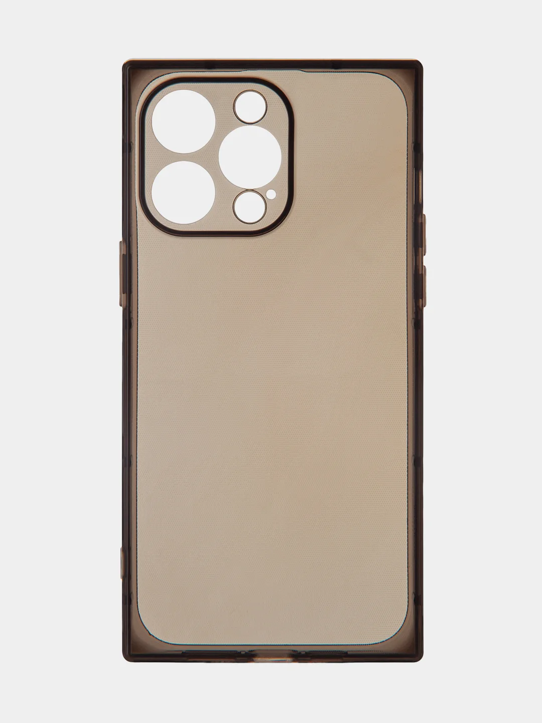 Черный чехол для Apple iPhone 15, 15 Plus, 15 Pro, 15 Pro Max силиконовый КАРТОФАН прямоугольный