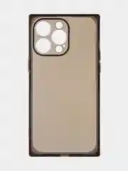 Черный чехол для Apple iPhone 15, 15 Plus, 15 Pro, 15 Pro Max силиконовый КАРТОФАН прямоугольный