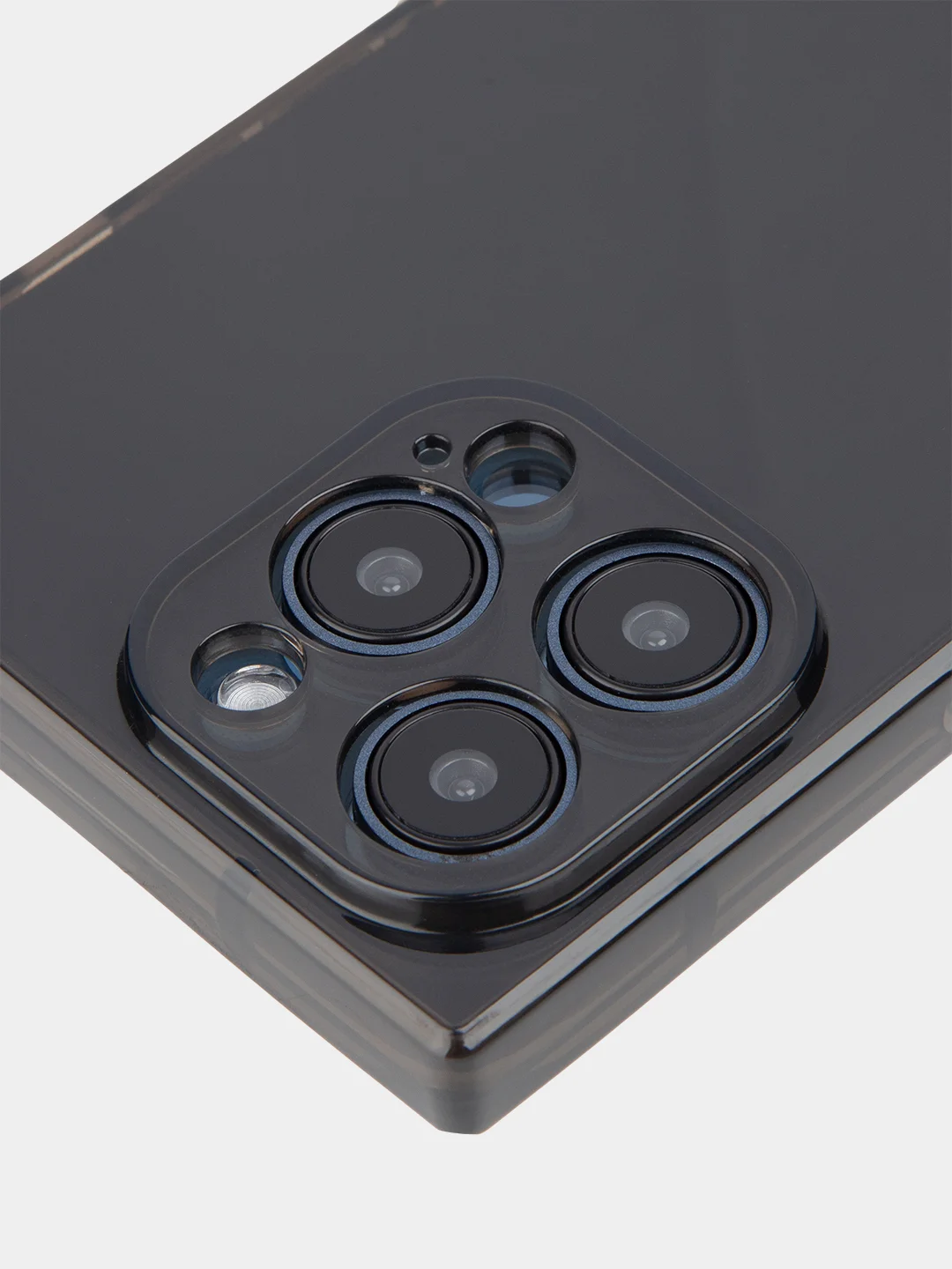 Черный чехол для Apple iPhone 15, 15 Plus, 15 Pro, 15 Pro Max силиконовый КАРТОФАН прямоугольный