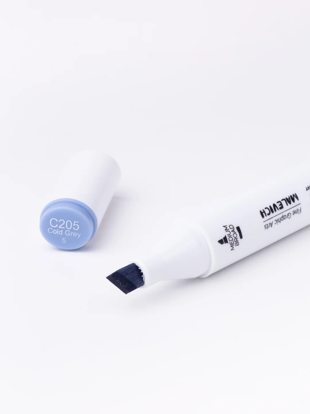 Маркер спиртовой Малевичъ GrafArt Brush, Оттенки серого, 1 шт