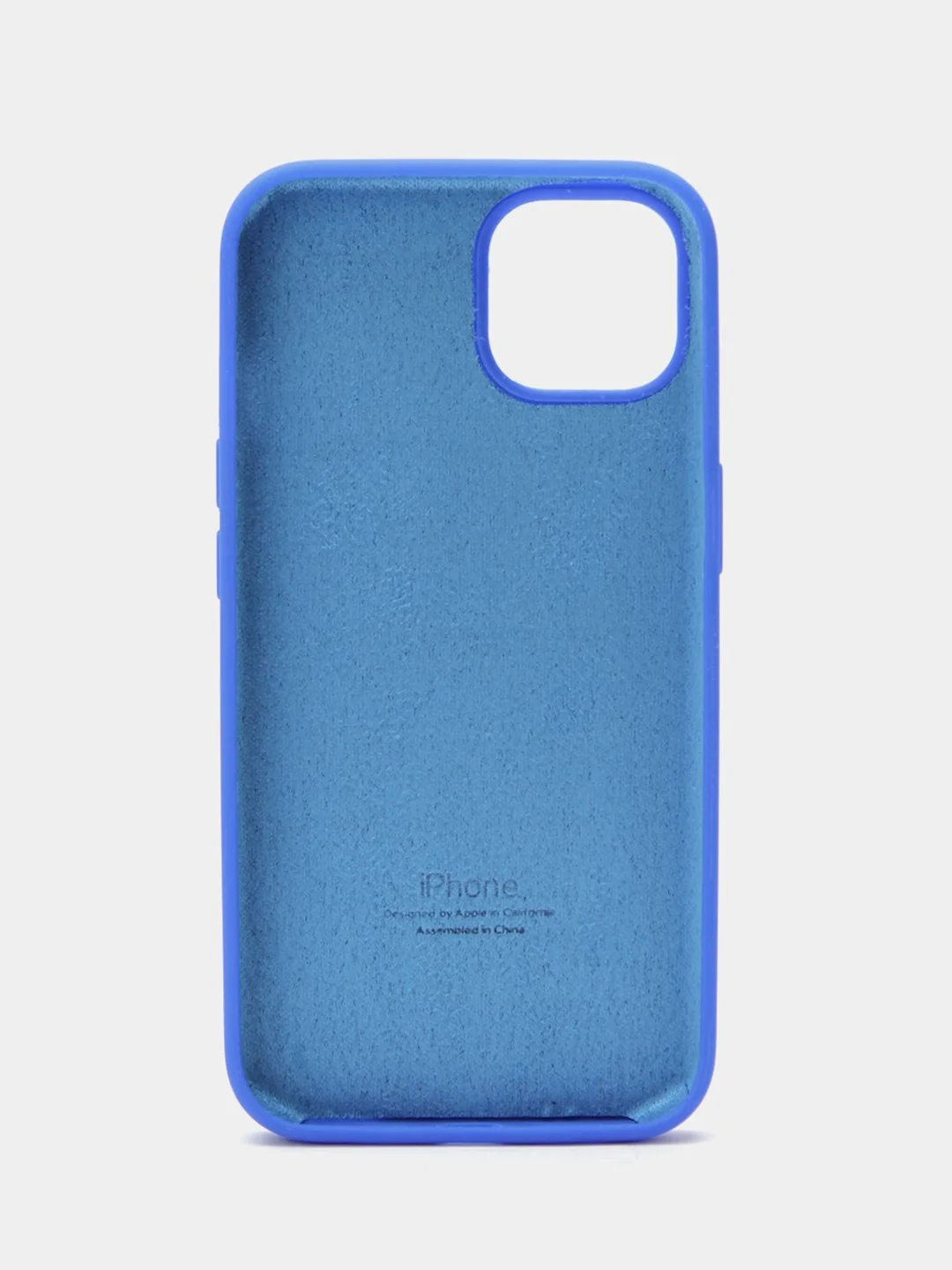 Индиго чехол Silicone Case для iPhone 13 с закрытым низом