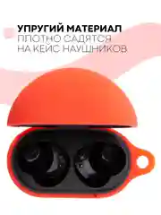Красный чехол на Xiaomi Redmi Buds 3 Pro/AirDots 3 Pro для наушников КАРТОФАН силиконовый матовый