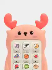 Коралловый детский музыкальный смартфон-телефон "Олень"