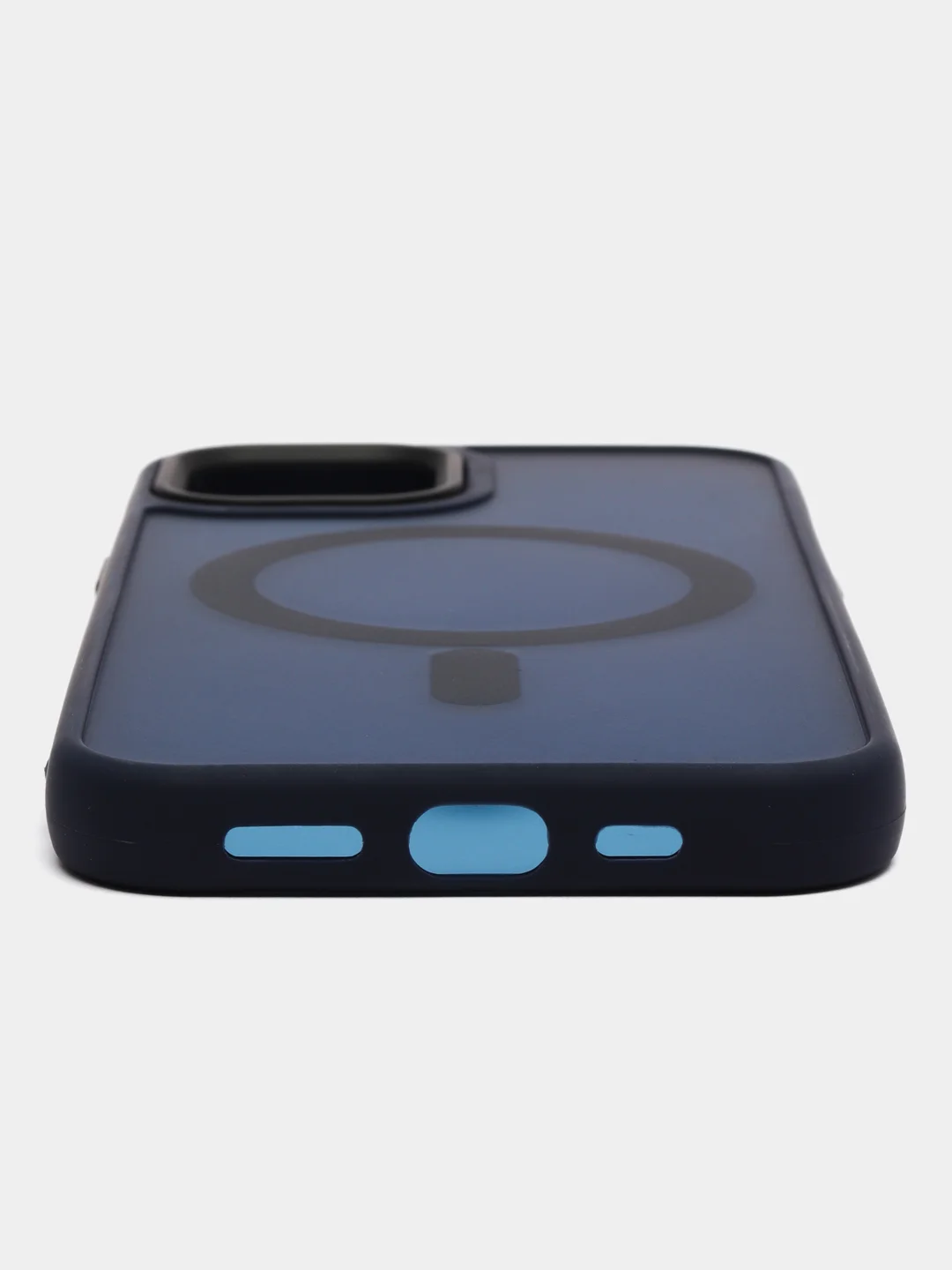 Темно-синий чехол MagSafe для iPhone (Айфон) 11, 12, 13, 14, Pro, Pro Max, Plus, силиконовый