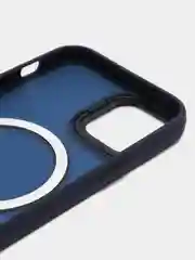 Темно-синий чехол MagSafe для iPhone (Айфон) 11, 12, 13, 14, Pro, Pro Max, Plus, силиконовый