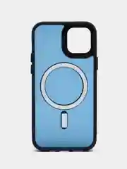 Темно-синий чехол MagSafe для iPhone (Айфон) 11, 12, 13, 14, Pro, Pro Max, Plus, силиконовый